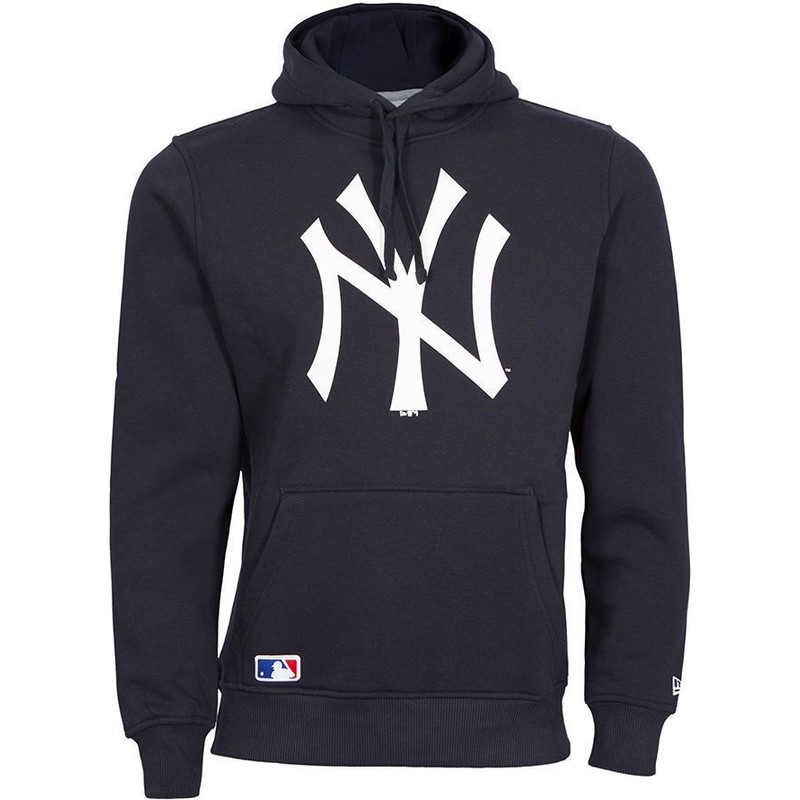 Sudadera con capucha azul marino Pullover Hoodie de New York Yankees MLB de  New Era: Caphunters.com
