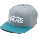vans-flat-brim-script-logo-drop-v-grey-snapback-cap-with-blue-visor