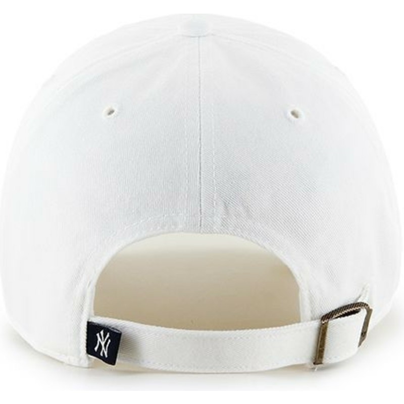 47 Brand Curved Brim New York Yankees MLB Clean Up White Cap: Caphunters.com