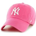 47-brand-curved-brim-new-york-yankees-mlb-clean-up-pink-cap
