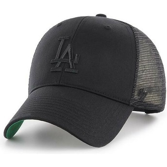 Gorra trucker negra con logo negro de Los Angeles Dodgers MLB MVP Branson de 47 Brand