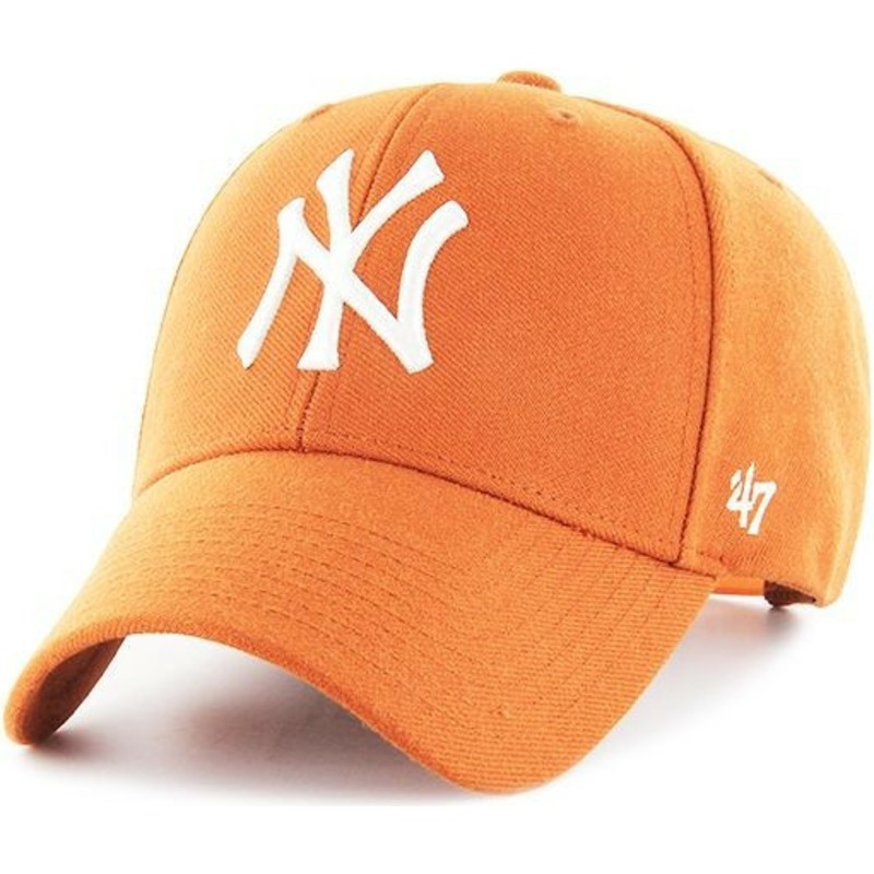 gorra-curva-naranja-snapback-de-new-york-yankees-mlb-mvp-de-47-brand