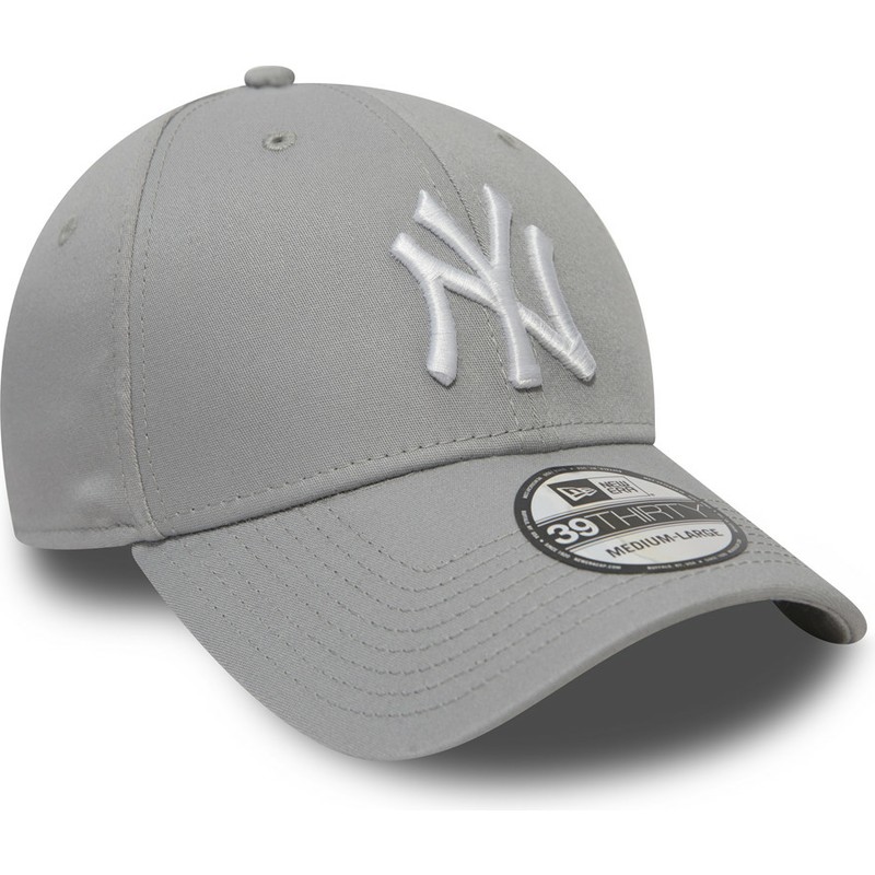 New Era Curved Brim 39THIRTY Classic New York Yankees MLB Grey Fitted ...