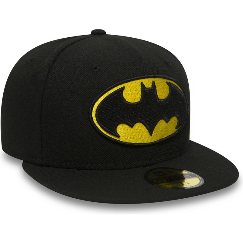 Gorra plana negra ajustada 59FIFTY Batman Character Essential Warner Bros.  de New Era: Caphunters.com