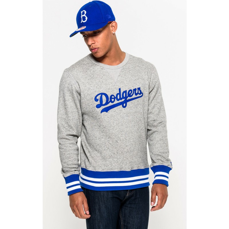 New Era Crew Neck Heritage Brooklyn Dodgers MLB Grey Sweatshirt ...