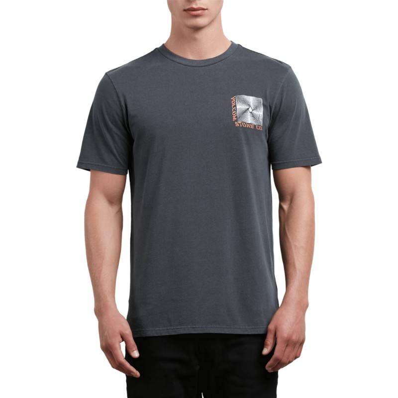 Black Volcom Mens Stone Radiator Tee T-Shirt Top 