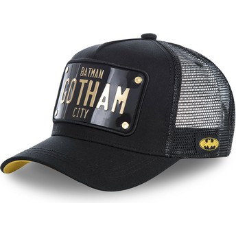 Capslab Batman Gotham City Plate BATP1 DC Comics Black Trucker Hat