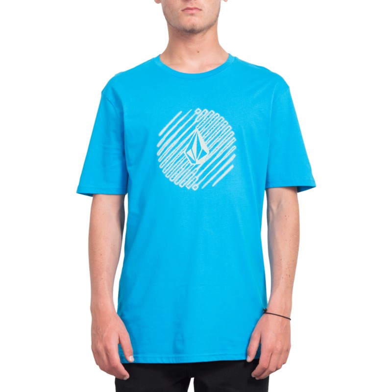 Volcom Cyan Blue Halfer Blue T-Shirt: Caphunters.com