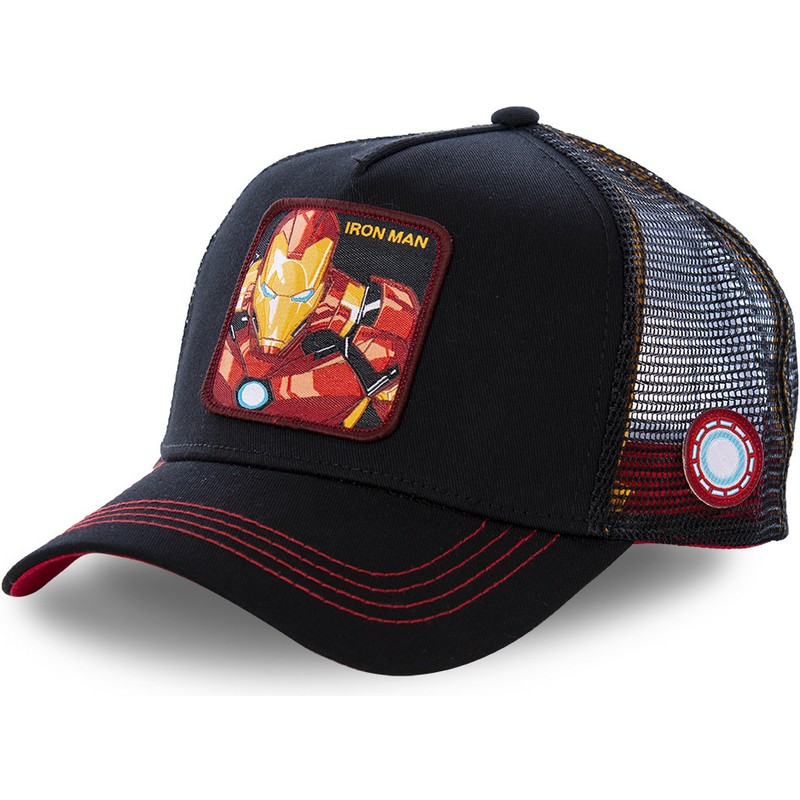 Capslab Iron Man IRO2 Marvel Comics Black Trucker Hat: Caphunters.com