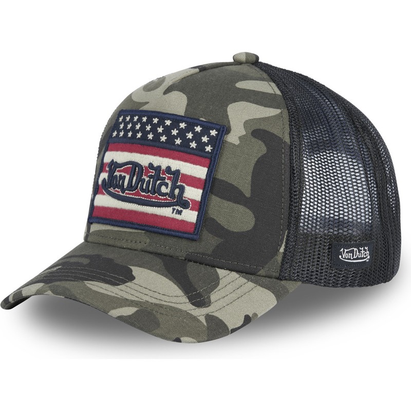 Gorra Von Dutch Trucker Ajustable - Diseño Con Patrón, Snapback, Talla Única (55.5-60 Cm), Unisex