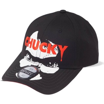 Difuzed Curved Brim Chucky Child's Play Black Adjustable Cap