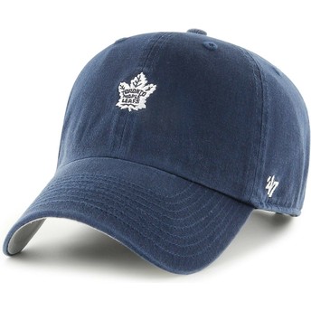 47 Brand Curved Brim Clean Up Base Runner Toronto Maple Leafs NHL Navy Blue Adjustable Cap