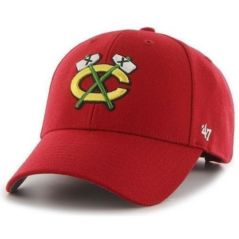 47-brand-curved-brim-nhl-chicago-blackhawks-red-cap