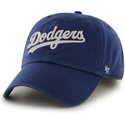 47-brand-curved-brim-script-logo-los-angeles-dodgers-mlb-clean-up-blue-cap